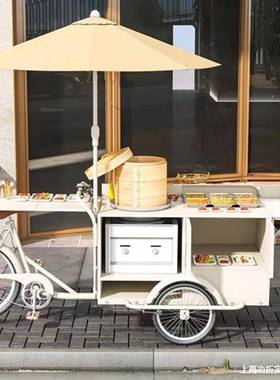 糯米饭置夜市铁推车移动物手推红移动网餐车折叠小吃推车艺小推车