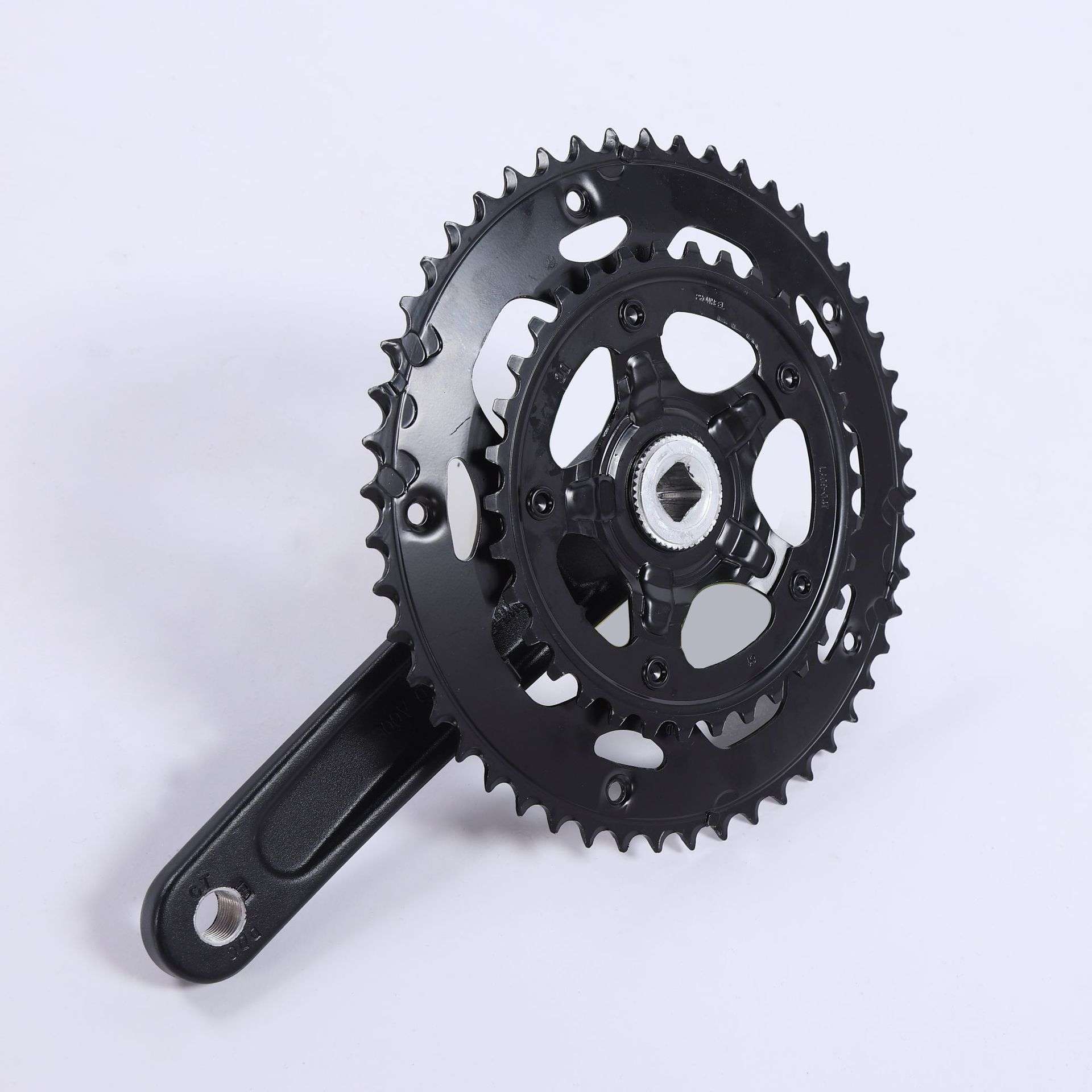 浩盟公路车方孔牙盘34-50t自行车曲柄公路车170mm铝合金 - 图1