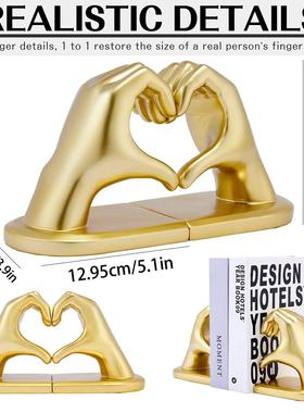 双爱心中号书档母亲节情人节爱心手指树脂工艺品家居室内摆件