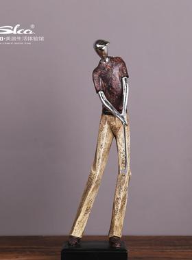 树脂工艺品人物高尔夫球员摆件办公室装饰品套装出口货源