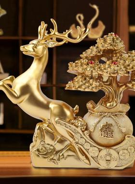 现代简约鹿摆件办公室客厅电视柜酒柜摆件家居装饰品树脂工艺品