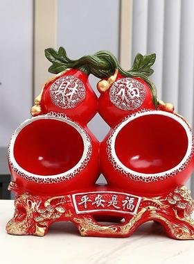 入户乔迁新居礼品招财葫芦钥匙收纳摆件玄关客厅电视柜鞋柜装饰品