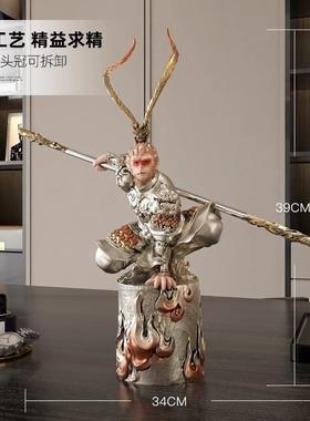 创意玻璃纤维桶克服佛像和悟空桌面装饰品，办公室，学习装饰，生