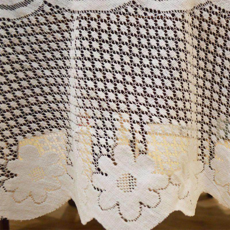 圆形桌布针织巾盖布盖巾餐桌布纯白蕾丝圆台布艺田园茶几家用特价,淘宝优惠券,粉丝福利购,淘宝优惠卷