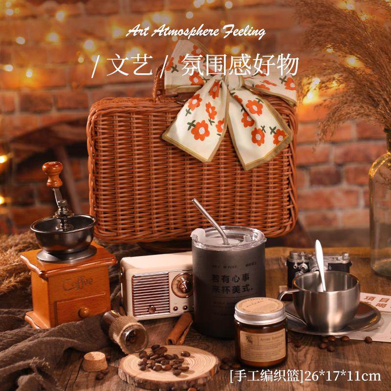 手磨手摇手压咖啡机送人咖啡豆研磨机一体小型用便携式礼盒套装,淘宝优惠券,粉丝福利购,淘宝优惠卷