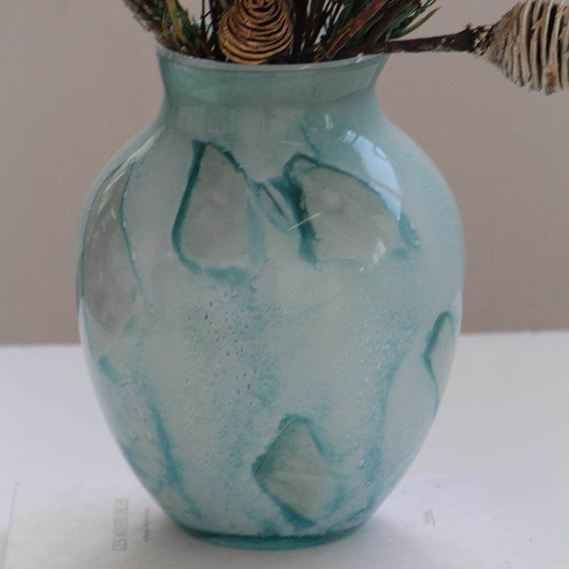 宋代美学蓝云肌理中式轻奢花瓶摆件客厅插花复古琉璃餐桌高级,淘宝优惠券,粉丝福利购,淘宝优惠卷