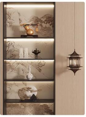 艺茶贝子宋代组合【福美学氛围布置摆件中式寂风博古侘架书房书柜