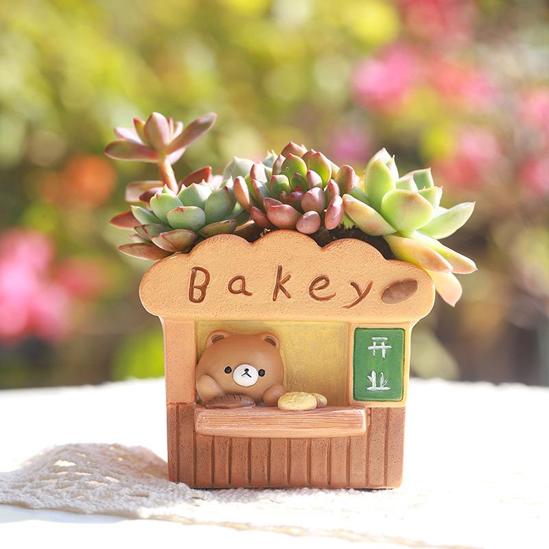 多肉日式花盆可爱动物熊猫情绪稳定zakkka小盆栽摆件微景观幼儿园 - 图0