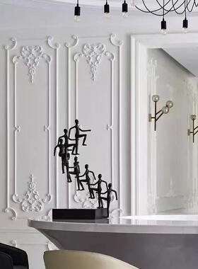 现代轻奢步高设升步板摆件办公室玄TLE关桌面摆酒店样间隔断柜装