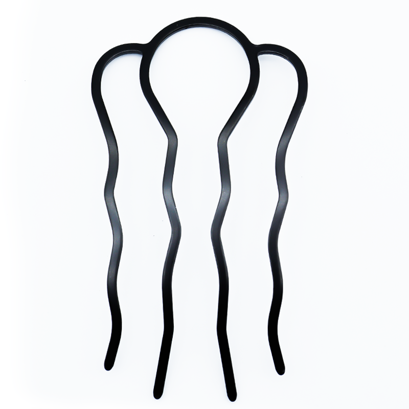 M2ka盘发2024新款四齿插梳编发高级感气质丸子头女发簪后脑勺神器 - 图3