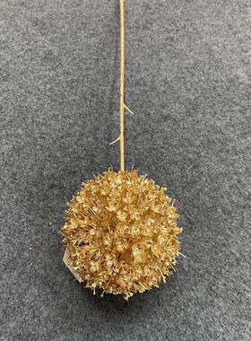 仿真金色尤加利叶假花束金色年宵花仿真材料支金色年宵花花材