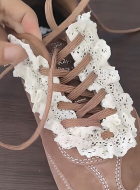 【旧鞋变新鞋】蕾丝花边DIY改造复古感鞋带的花样系法Lolita搭配