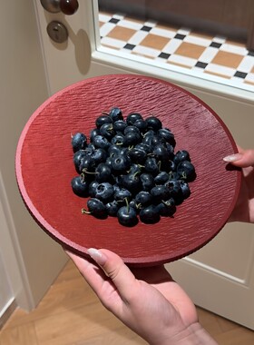 可沥水的果盘！中古风水果盘客厅茶几干果盘零食盘高颜值桌面摆件