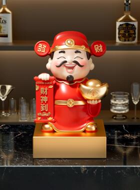 新年财爷摆件客厅办公C-095室台招财装饰品店前收银台乔迁开神业