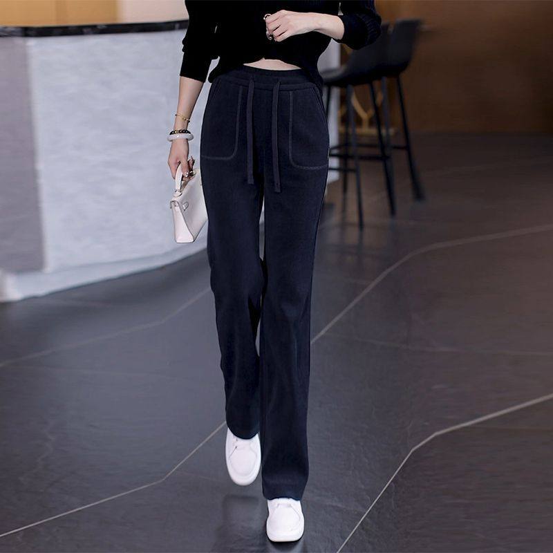 雪尼尔阔腿裤女秋冬大码灯芯绒女裤加厚休闲直筒中年妈妈加绒裤子,淘宝优惠券,粉丝福利购,淘宝优惠卷