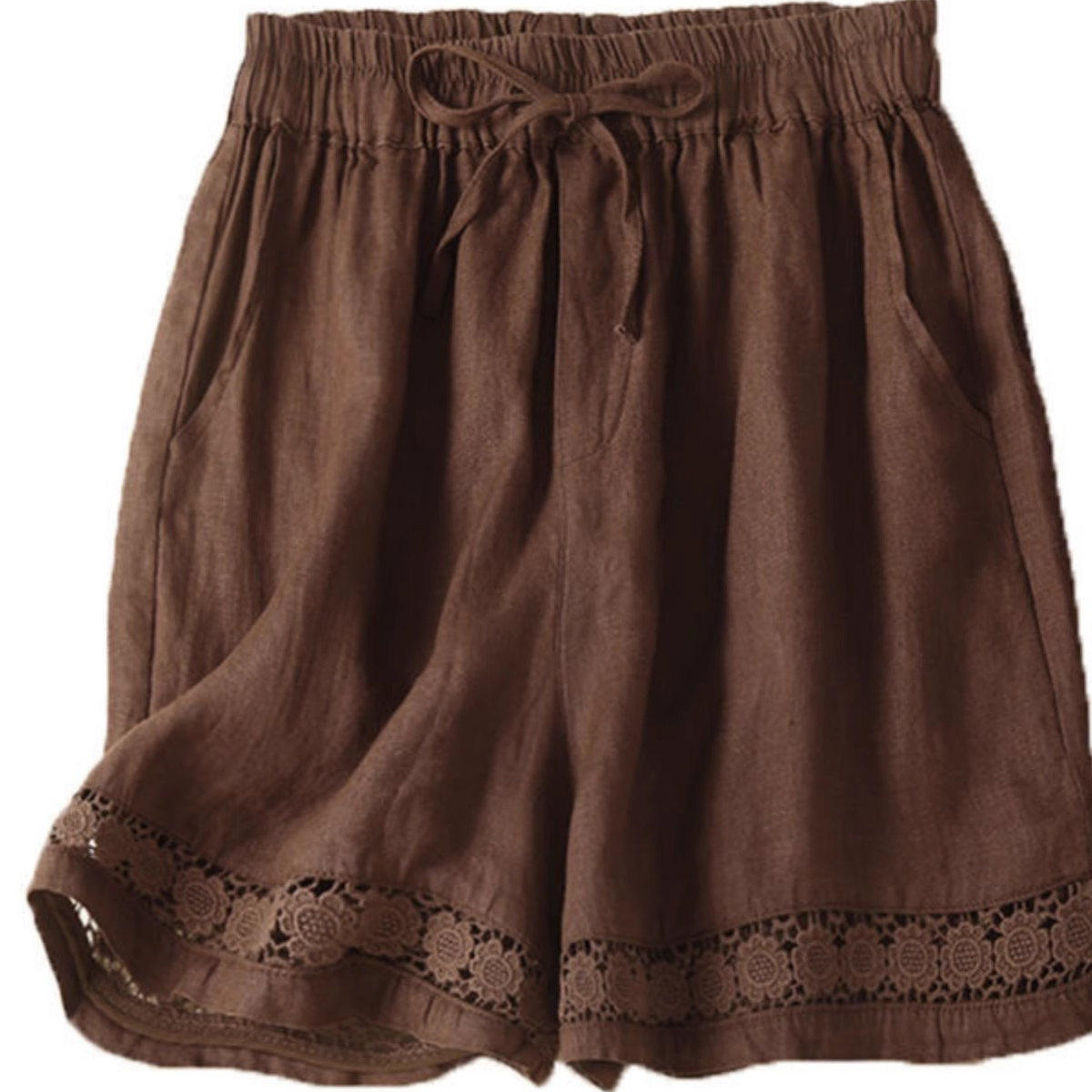 高腰棉麻阔腿短裤女夏季薄款宽松大码显瘦休闲热裤中年妈妈五分裤,淘宝优惠券,粉丝福利购,淘宝优惠卷