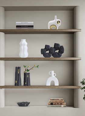 速发简家宅寂风客厅摆件约居 品创意饰软装陶瓷工艺品装饰摆放