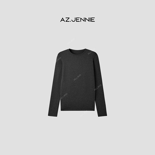 如静RUJIN赵露思同款长袖打底t恤女秋冬上衣修身圆领纯色内搭百搭 - 图2