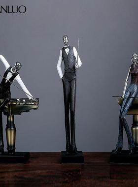 创意桌球人物摆件家居客厅桌面办公室酒店软装创意家居装饰工艺品