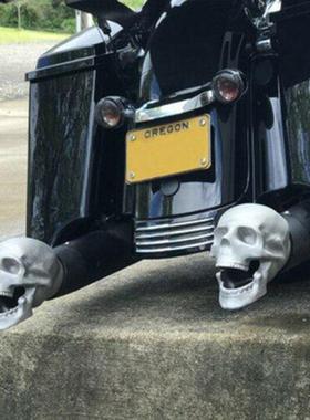 爆款万圣节骷髅头创意汽车摩托车排气管装饰