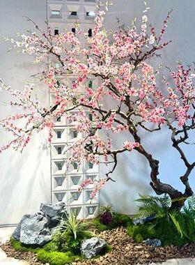 仿真桃花树假桃树型假树网红樱花树造景节日新年许愿树花树装饰
