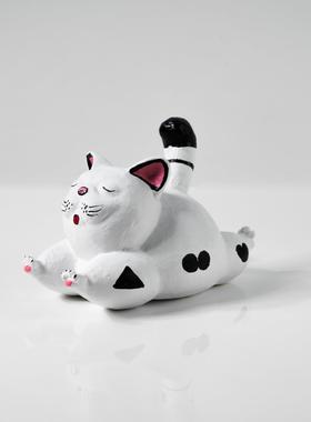 现代简约卡通手绘猫咪创意摆件可爱儿童房桌面家居装饰品样板间