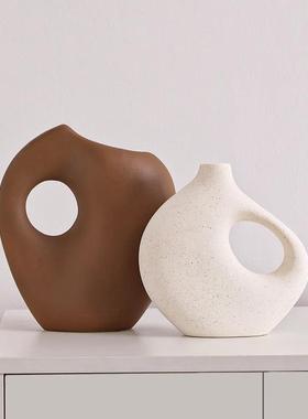 现代艺术高级感小众摆件奶油风客厅电视柜轻奢开放格家居软装饰品