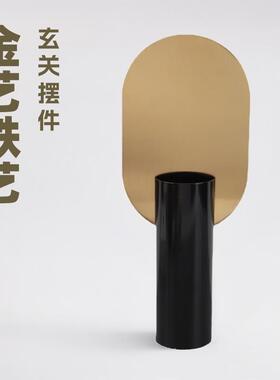 中式金属金色铁艺花插样板房售楼部卧室书房客厅餐厅桌面玄关摆件