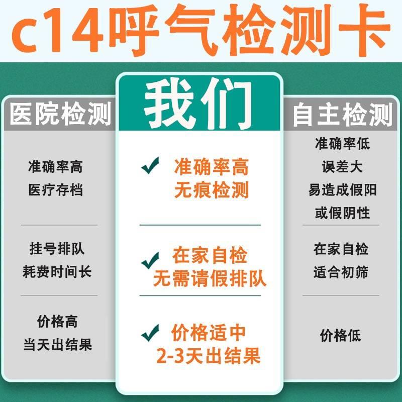 德邦信C14胃幽门螺螺旋杆菌检测呼气卡碳14吹气口臭自测非C13试纸 - 图1