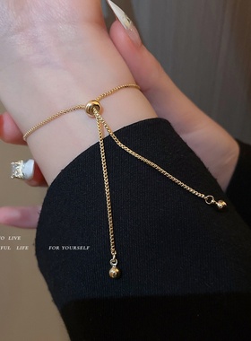 2025新款镶钻猫眼石仙气手链夏日电镀潮流真金花瓣链女款闪耀魅力