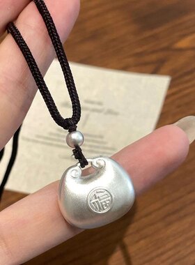 国风福气坨坨项链女款防过敏胖福吊坠招财好运旺夫首饰