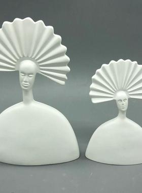 家居客厅抽象女摆件树脂工艺品人物装饰个性新奇特装饰品创意摆件