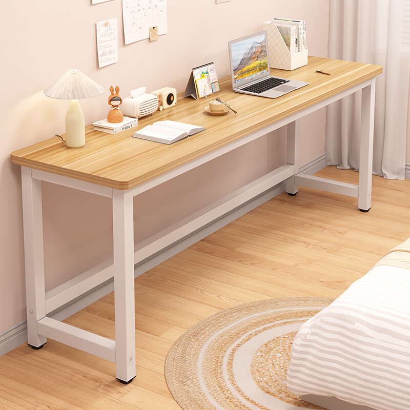 床边桌实木长条桌卧室靠墙床尾桌极窄阳台桌子简易电脑桌学生书桌 - 图1