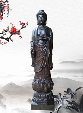 速发越艺沉香 大日如来佛祖木摆件 木雕刻释迦摩尼佛像家居摆件工