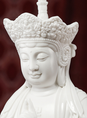 速发毗卢件那佛华藏华严三圣密宗佛像供奉家用陶瓷摆遮德化