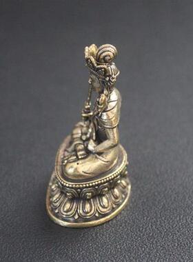 速发虚空藏菩萨佛像供件牛虎生肖古黄纯玩铜玄关办公室摆奉结缘