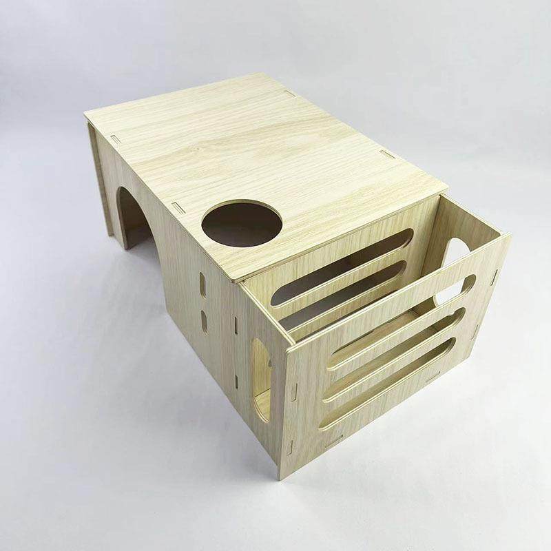 龙猫实木木窝兔子豚鼠草架多功能荷兰猪木屋躲避房屋宠物窝,淘宝优惠券,粉丝福利购,淘宝优惠卷