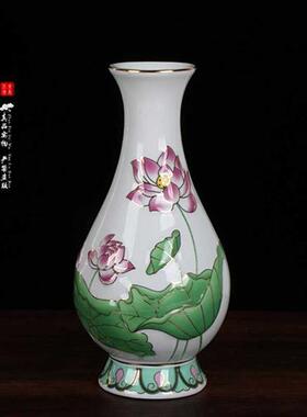 速发浮雕玉净瓶陶瓷佛瓶 家用摆莲观音甘露瓶供花件花瓶