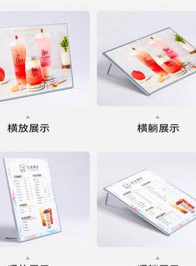 玻璃抽画灯箱奶茶店广告挂墙餐饮点餐价目表换画挂画led灯壁挂式