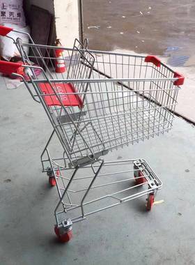 日式钢筋底架超市购物车手推车小推车