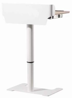 站立式办公升降演讲台发言台白色可移动小型会议讲桌带抽屉主持台