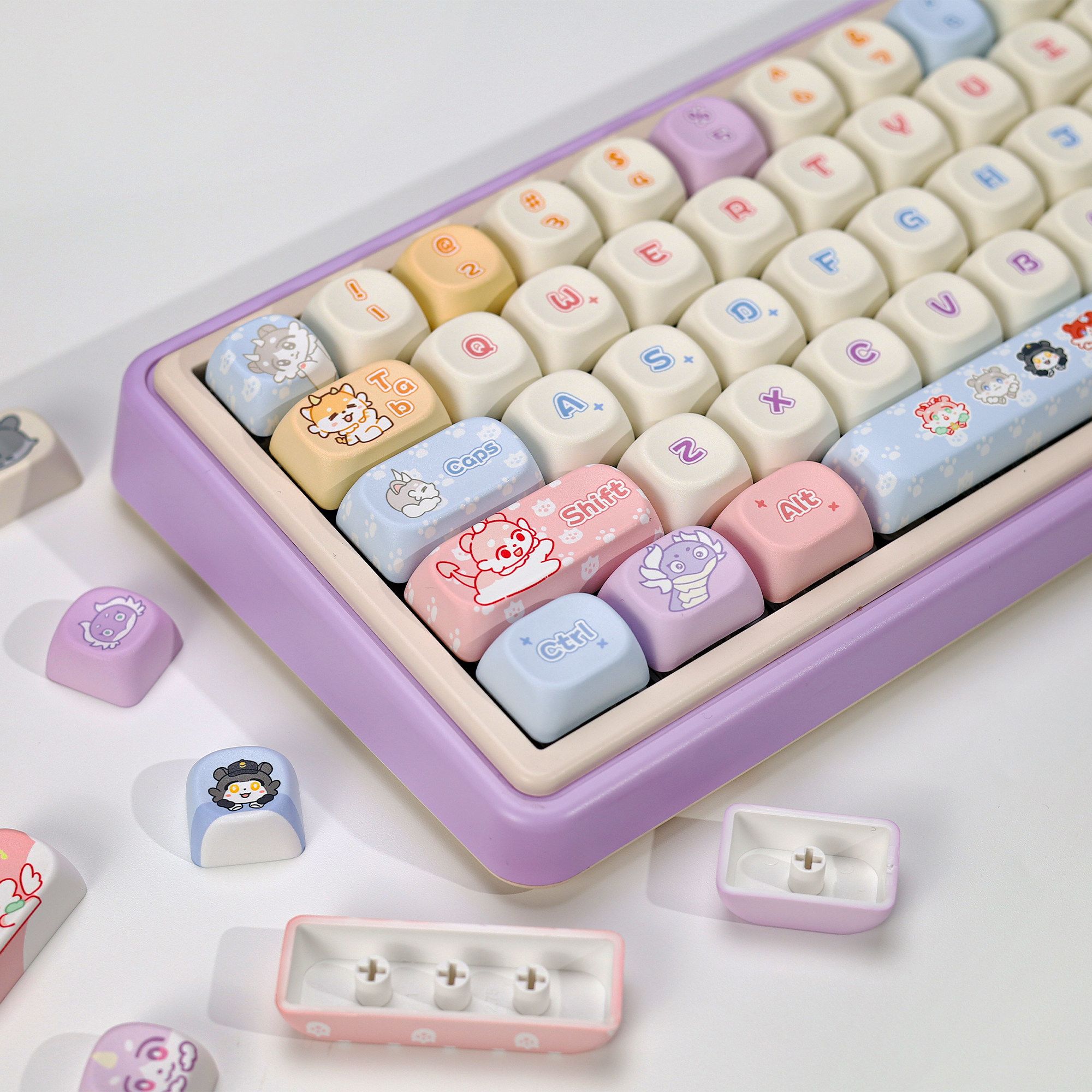 奇美拉主题KOA高度热升华客制机械键盘键帽崩铁同人可爱球帽,淘宝优惠券,粉丝福利购,淘宝优惠卷