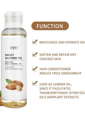 100% Pure Organic Sweet Almond Oil Cold Pressed Coconut Oil