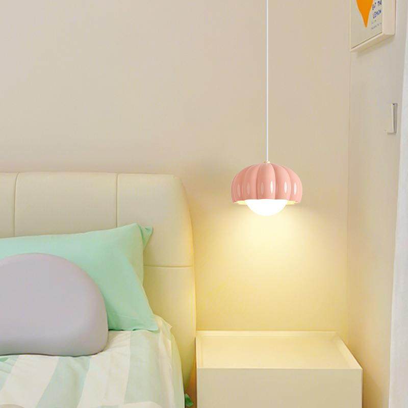 全光谱护眼LED南瓜小吊灯现代简约奶油风卧室床头温馨吊线灯,淘宝优惠券,粉丝福利购,淘宝优惠卷