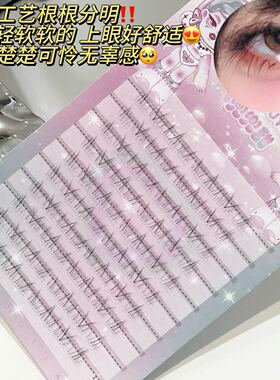 兜兜甜易碎感极细凌乱下睫毛超自然柔软仿真妈生纯欲伪素颜氛围睫