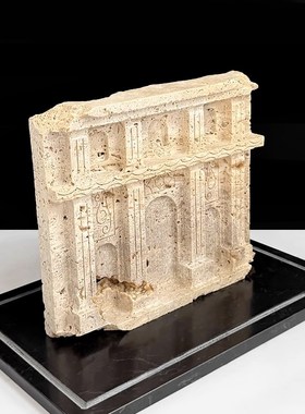 法式中古大理石罗马建筑雕塑侘寂样板房桌面玄关展示工艺品摆件