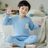 【沫棉】儿童蚕丝羊毛加厚保暖内衣套装劵后25.9元包邮
