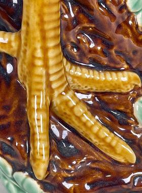 手工陶瓷大公鸡阳台金鸡摆设入伙乔迁客厅玄关陶瓷风水金色大公鸡