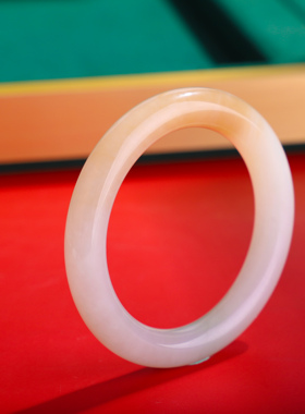 天然和田玉新疆羊脂玉糖白料手镯