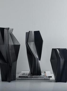 北欧现代简约家居客厅电视柜酒店软装样板房树脂创意花瓶花器摆设